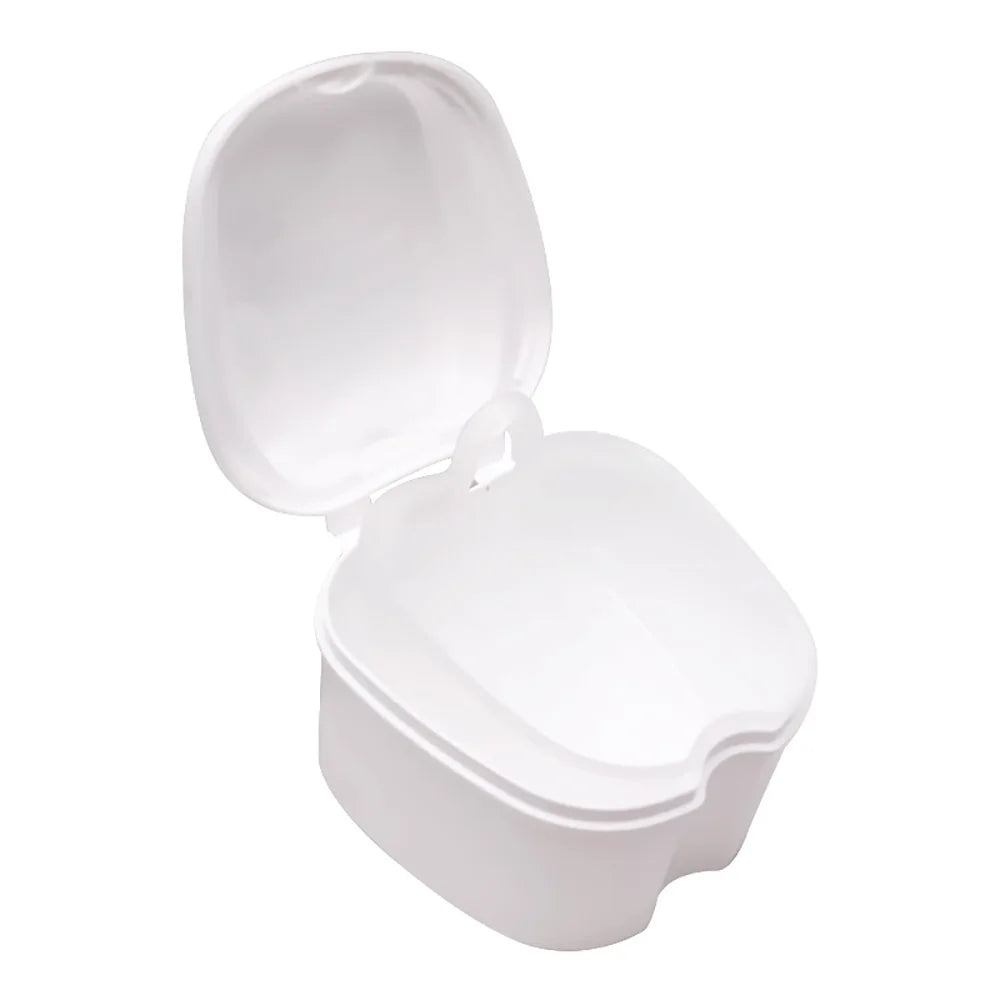 Denture Bath Box Organizer Dental False Teeth Storage Box with Hanging Net Container Cleaning Teeth Cases Artificial Tooth Boxes