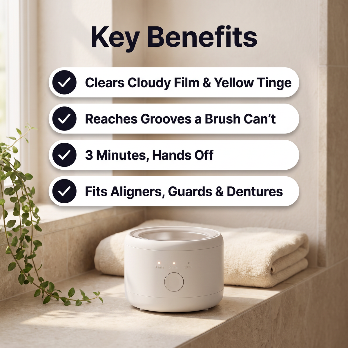 Bathely Pod — Ultrasonic Retainer Cleaner
